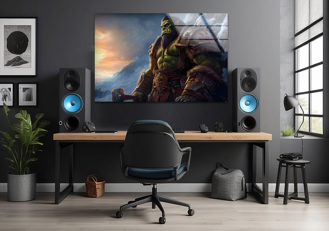 Gaming art inspired by legendary video games, perfect for creating a bold gamer wall decor

