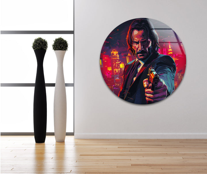 John Wick Art Glass Wall Art stained glass wall art, stained glass wall decor
