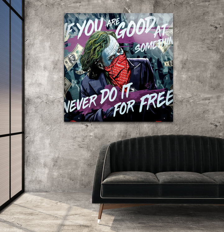 Joker Motivation Glass Wall Art glass wall decor, glass wall art decor
