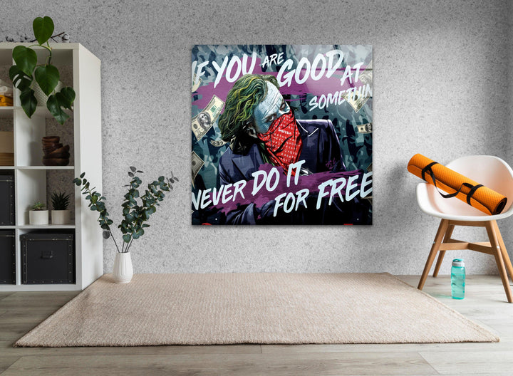 Joker Motivation Glass Wall Art stained glass wall art, stained glass wall decor
