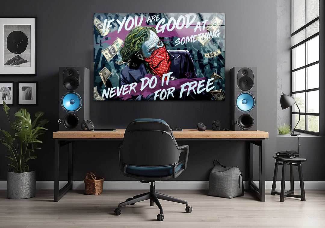 Joker Motivation Glass Wall Art art glass wall art, glass wall art pictures
