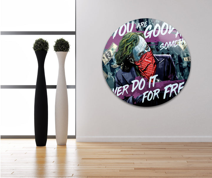 Joker Motivation Glass Wall Art custom glass pictures, glass art prints
