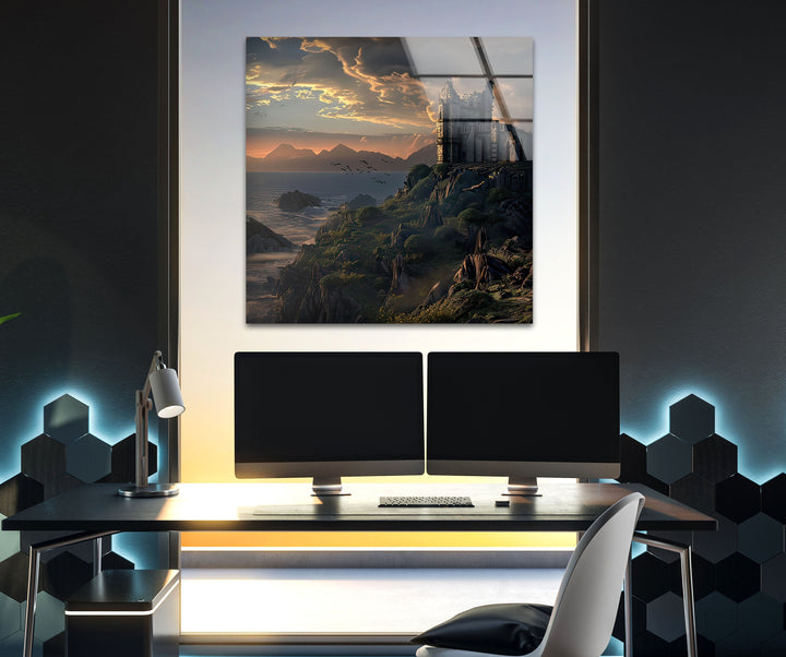 The Witcher Kaer Morhen Glass Wall Art glass pictures for Wall, glass prints wall art
