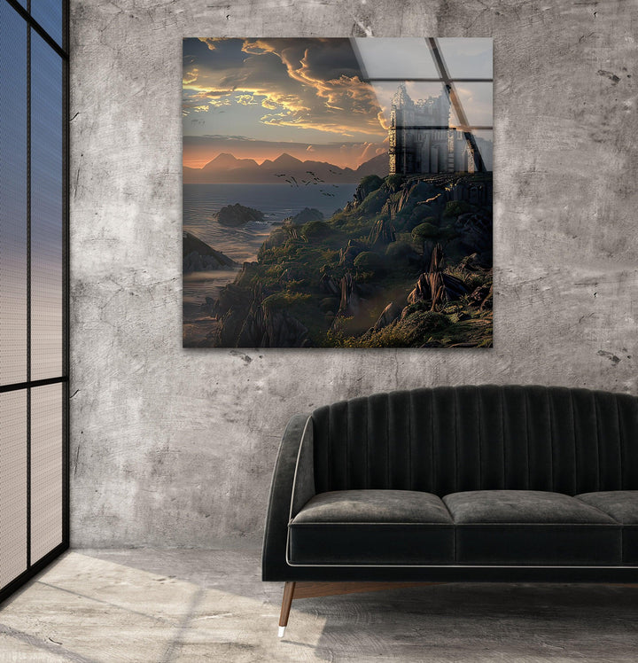 The Witcher Kaer Morhen Glass Wall Art glass photo prints, glass picture prints
