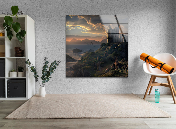 The Witcher Kaer Morhen Glass Wall Art glass image printing, glass prints from photos
