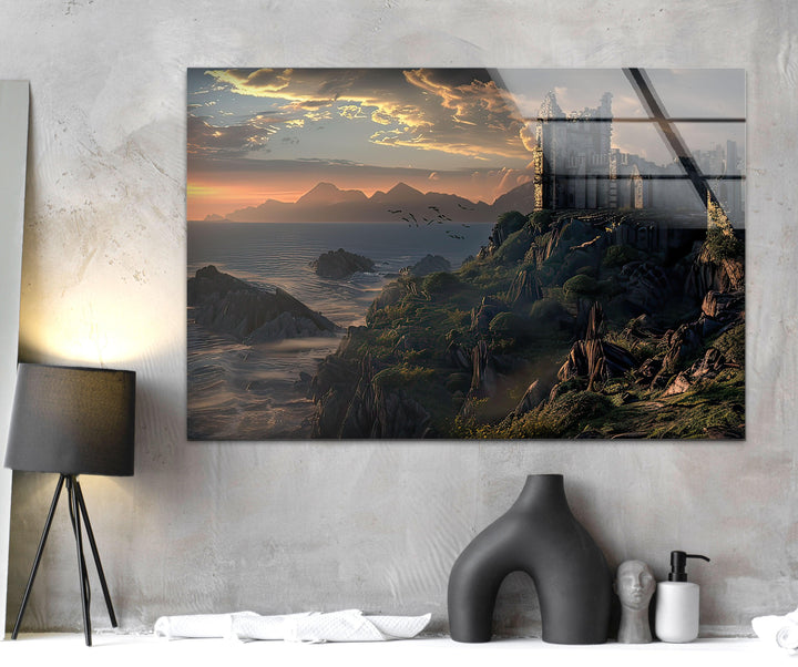 The Witcher Kaer Morhen Glass Wall Art large glass photo prints, glass wall photos
