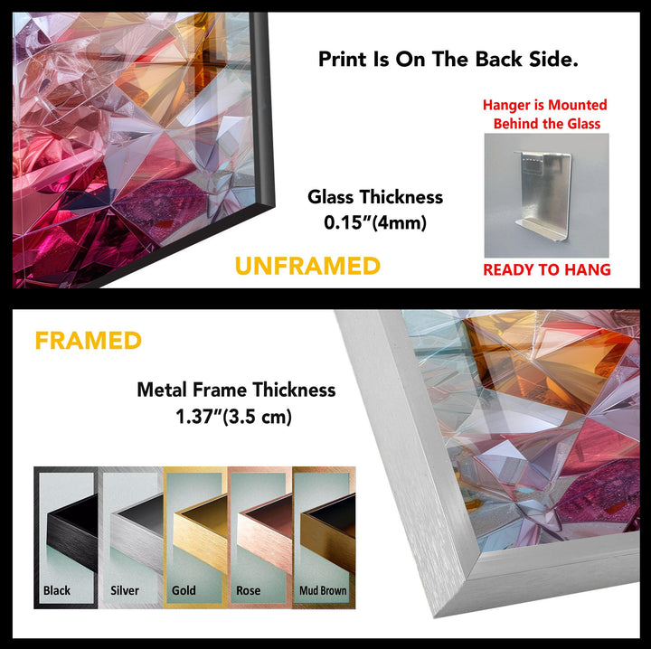 Orange Kaleydoskop Glass Wall Art