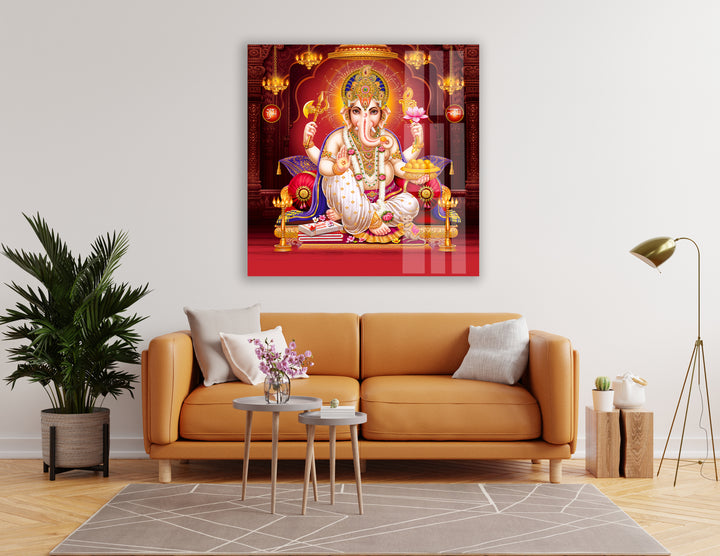 Lord Ganesha Art Glass Wall Art Glass Printing Wall Art, Print photos on glass
