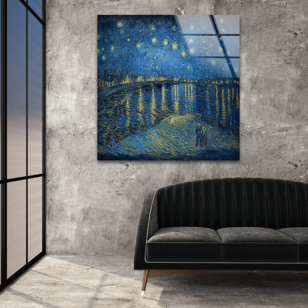 Van Gogh Starry Night Over the Rhône Glass Wall Art