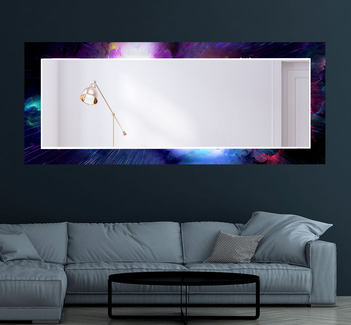 Galaxy Burst Glas-Wandspiegel – Weltraum-Akzent für moderne Häuser