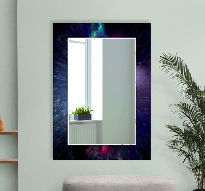 Galaxy Burst Glas-Wandspiegel – Weltraum-Akzent für moderne Häuser
