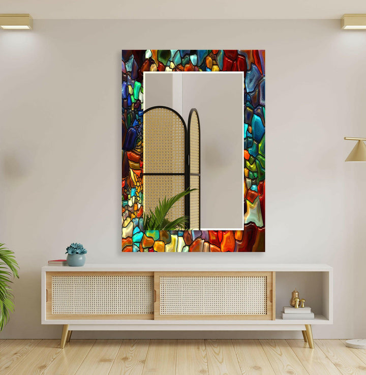 Colored Stained Oil Wall Mirror Modern Mirror
