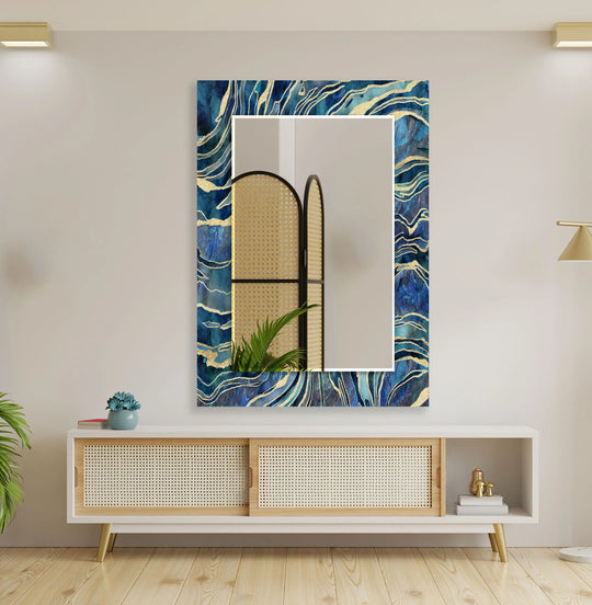 Dark Blue Modern Mirror - MyPhotoStation