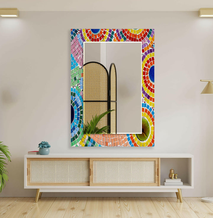 Little Multicolored Mosaic Stones Wall Mirror wall mirror
