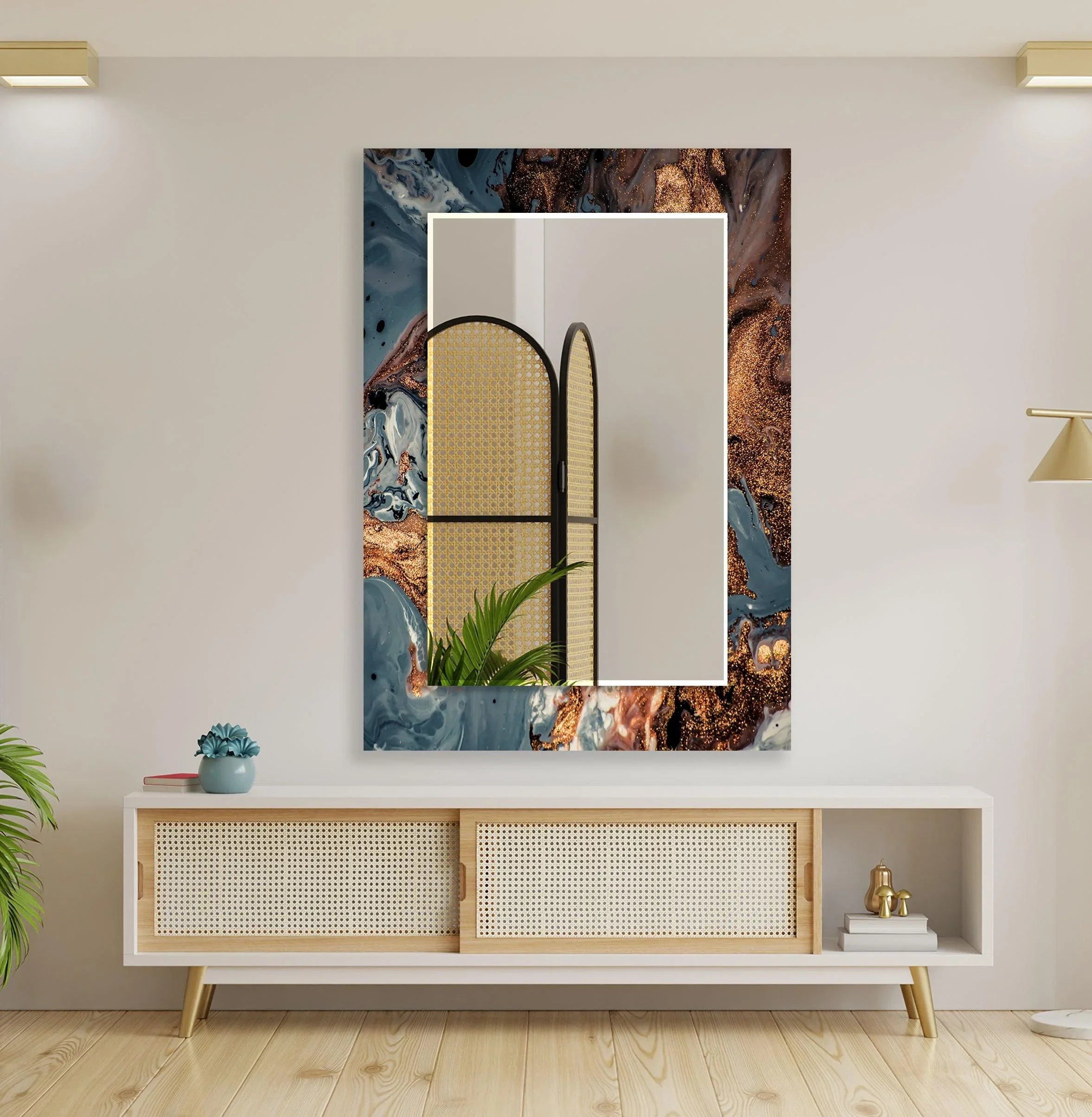 Mirror Art | Artistic Wall Mirrors with Etched & Painted Designs