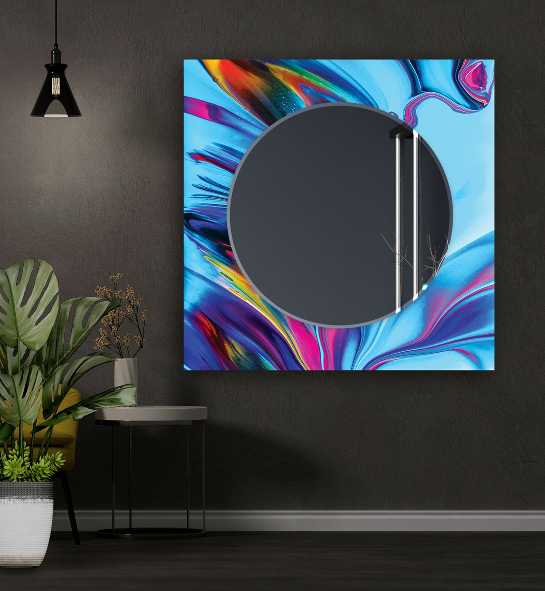 Multicolored Abstract Wall Mirror Huge Mirror
