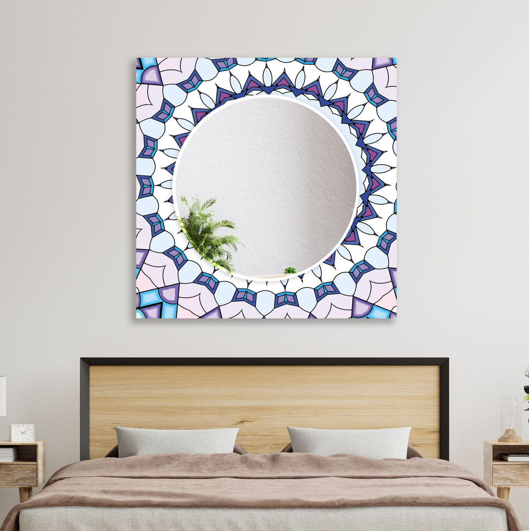 Mandala Purple Pink  Wall Mirror Abstract Mirror
