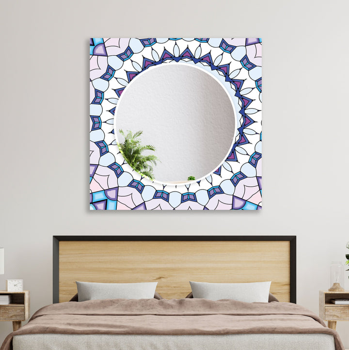 Mandala Purple Pink  Wall Mirror Abstract Mirror
