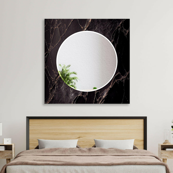 Brown Marble Wall Mirror Bedroom Wall Mirror
