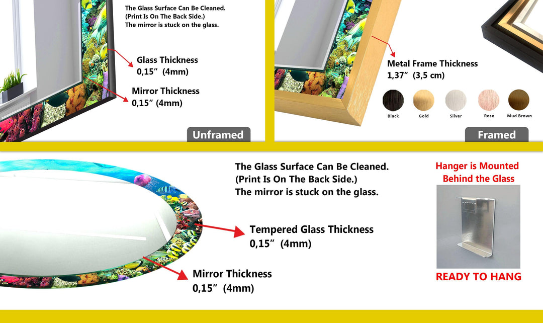 Vividly Undersea Wall Mirror