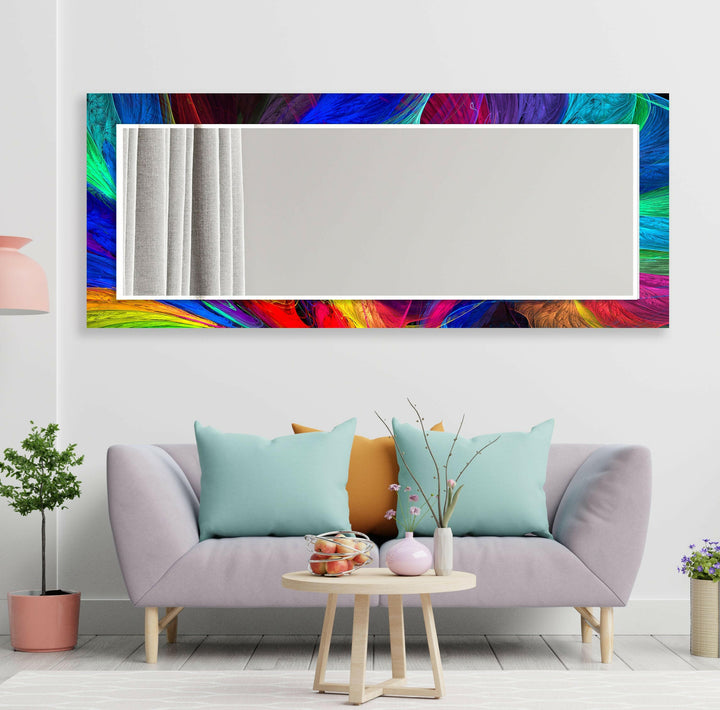 Modern Colorful Abstract Design Wall Mirror Mosaic Wall Mirror
