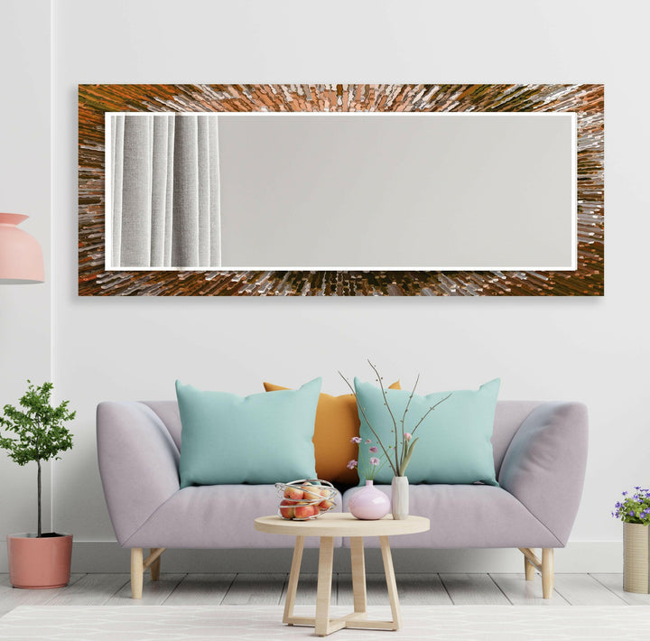Bronze Reflective Abstract Wall Mirror Decorative Mirror
