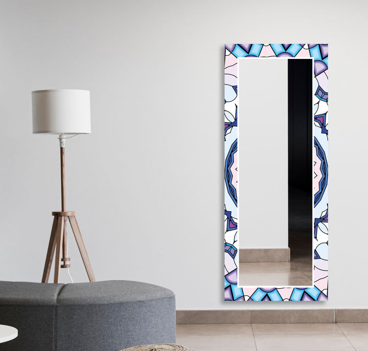 Mandala Purple Pink  Wall Mirror Modern Wall Mirror
