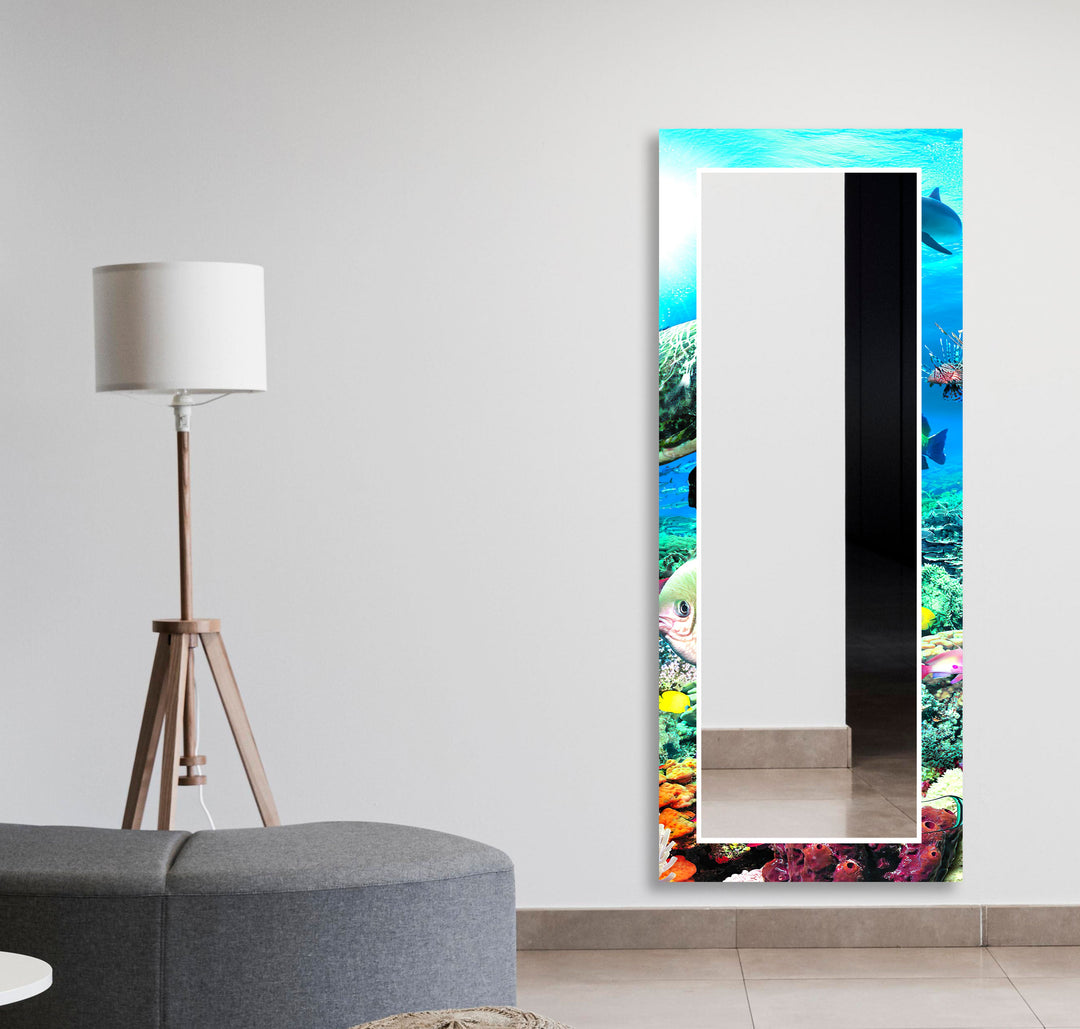 Vividly Undersea Wall Mirror Square Wall Mirror
