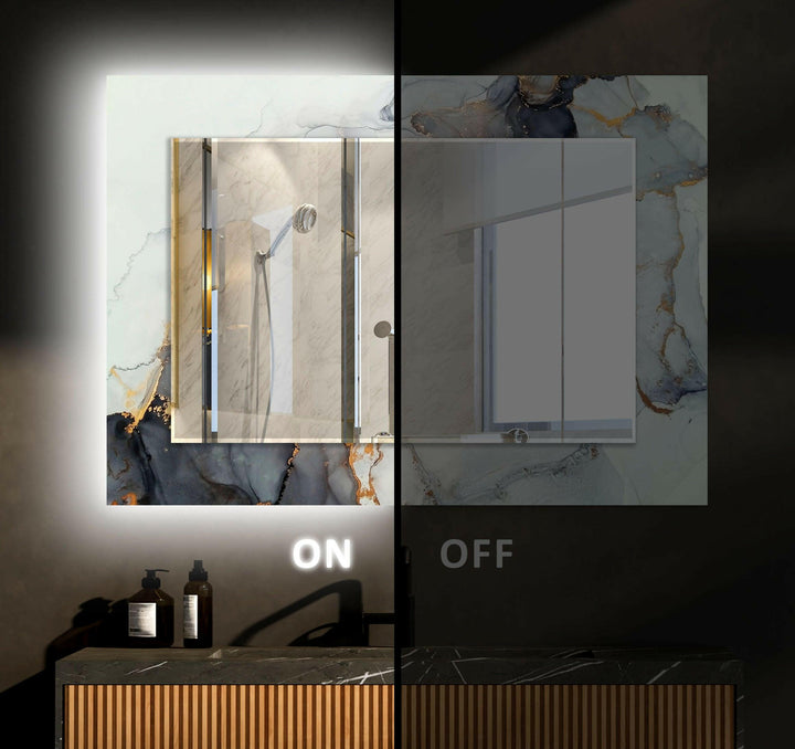 White & Golden Marble Wall Mirror full body mirror
