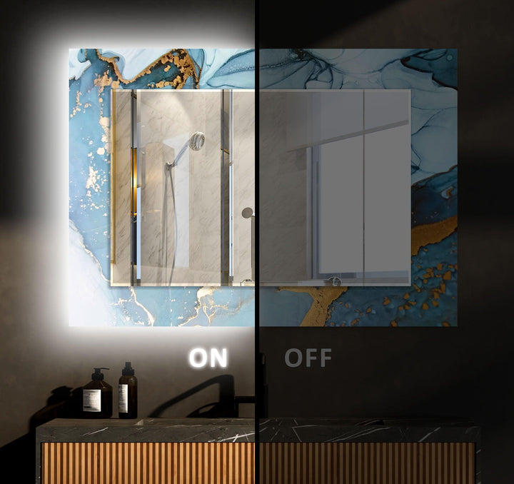 Blue and Golden Wall Mirrors Small Wall Mirror

