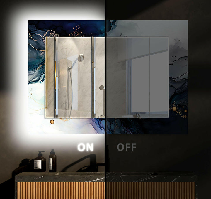 Vivid Colored Marble Wall Mirror Huge Wall Mirror

