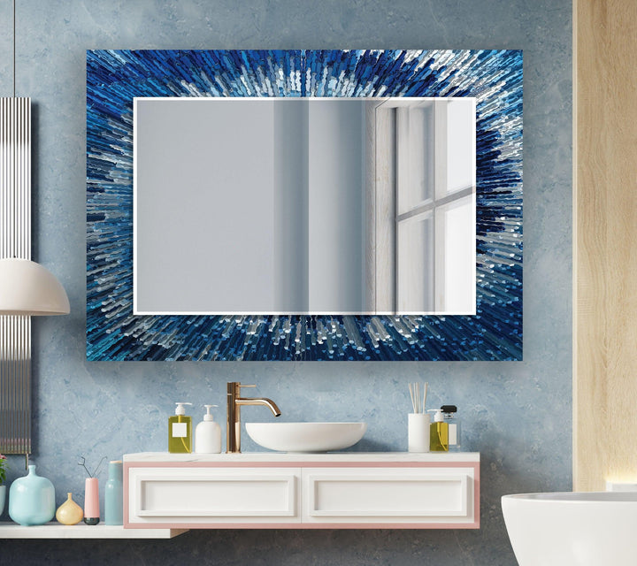Blue Splash Wall Mirrors large wall mirror
