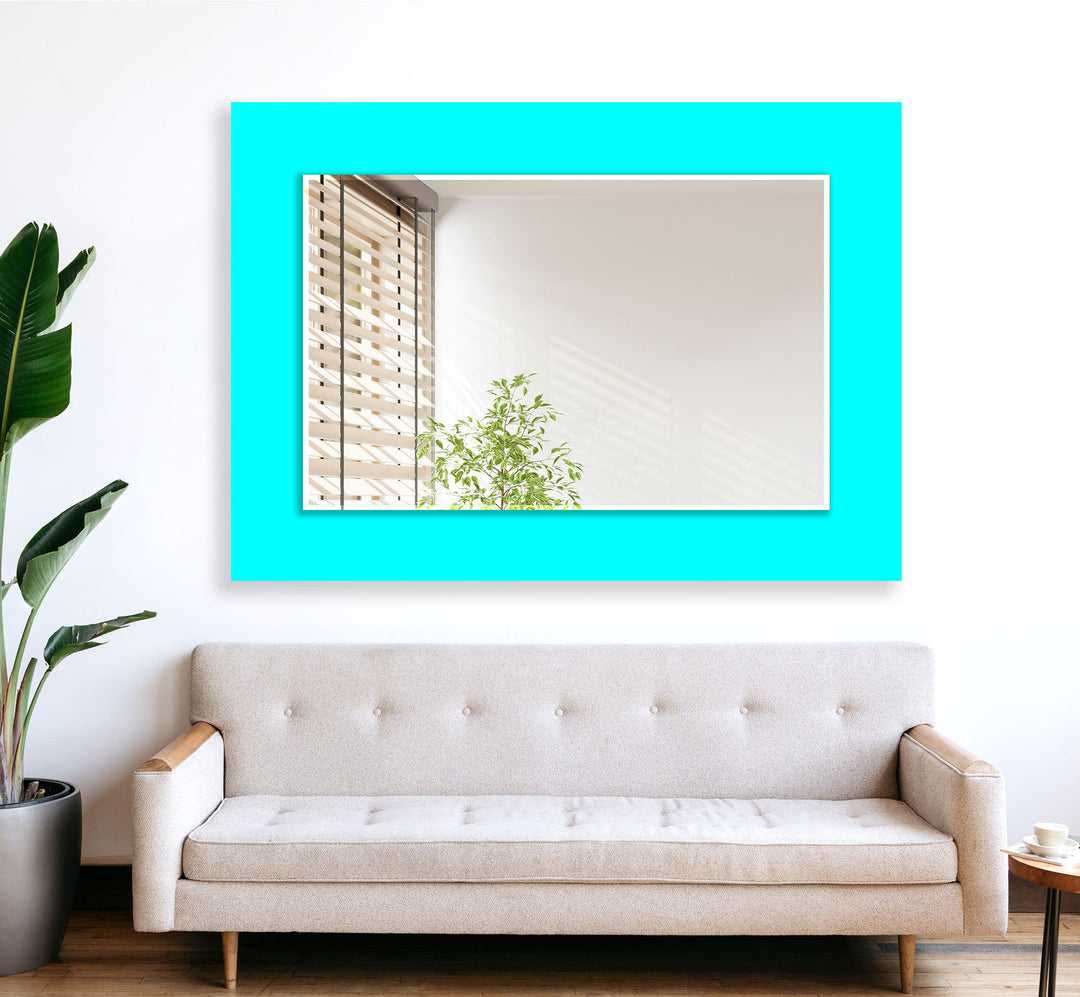 Turquoise Wall Mirror Abstract Mirror
