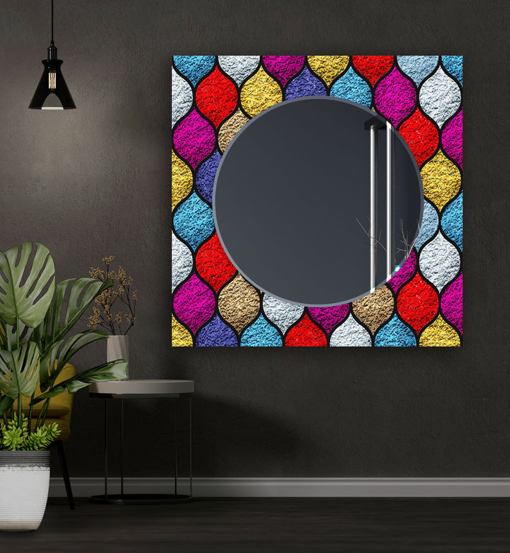 Colorful Stained Wall Mirrors