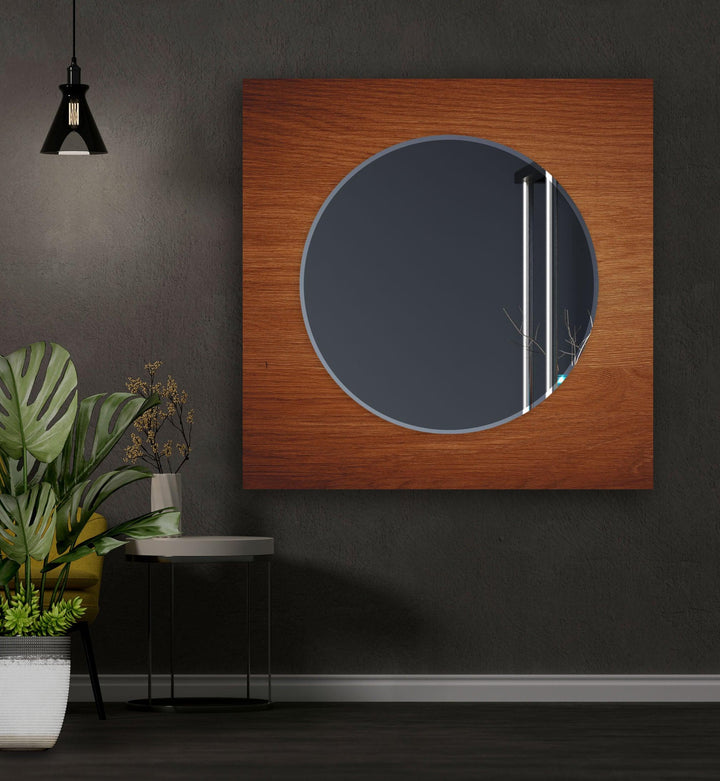 Dark Brown Wood Wall Mirror large wall mirror
