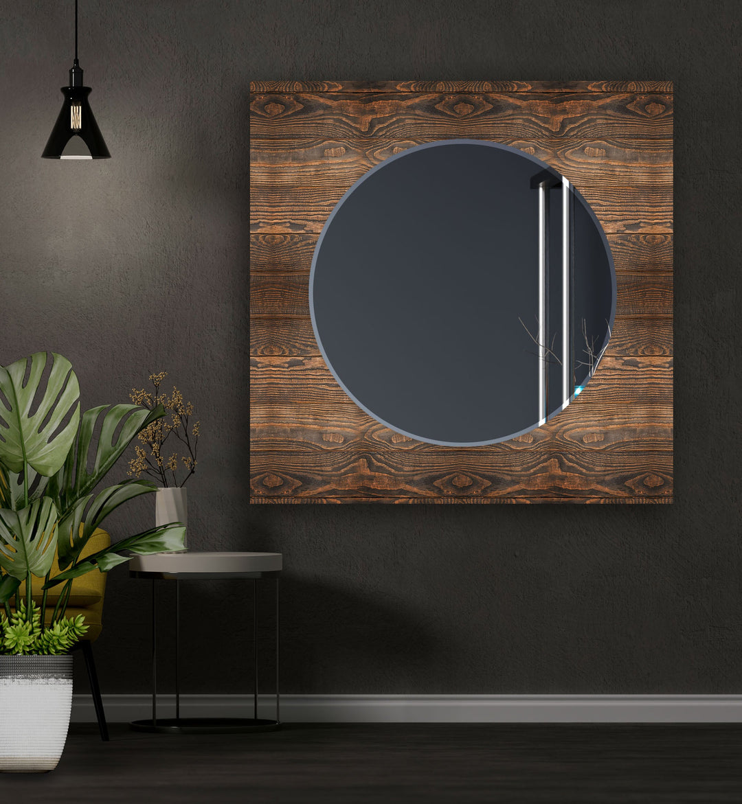 Dark Wood Design Wall Mirror Black Wall Mirror
