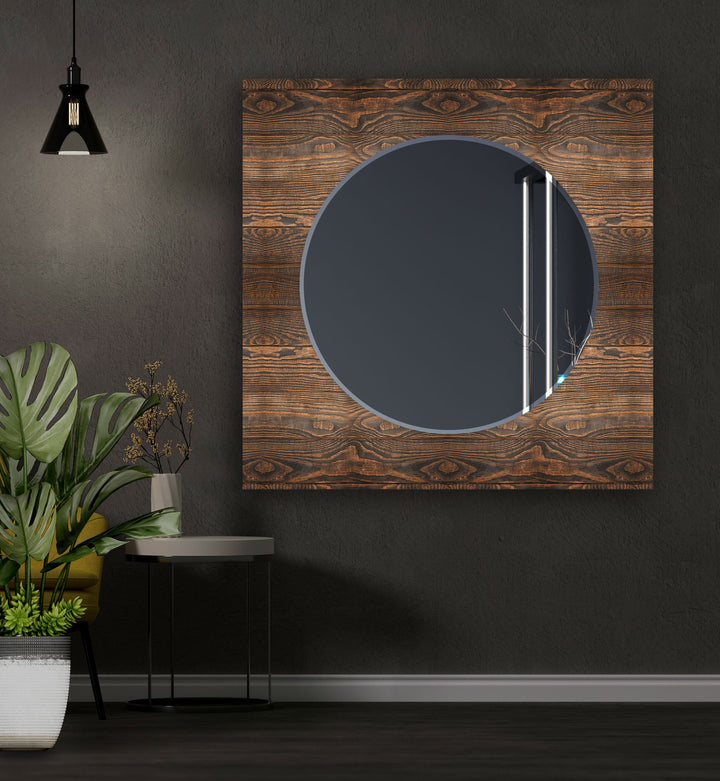 Dark Wood Design Wall Mirror Black Wall Mirror
