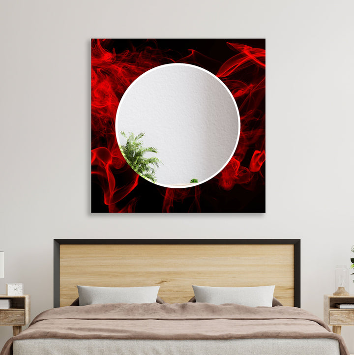 Black & Red Abstract Wall Mirror dining room mirror
