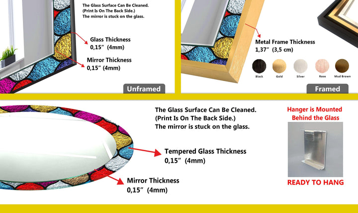 Colorful Stained Wall Mirrors