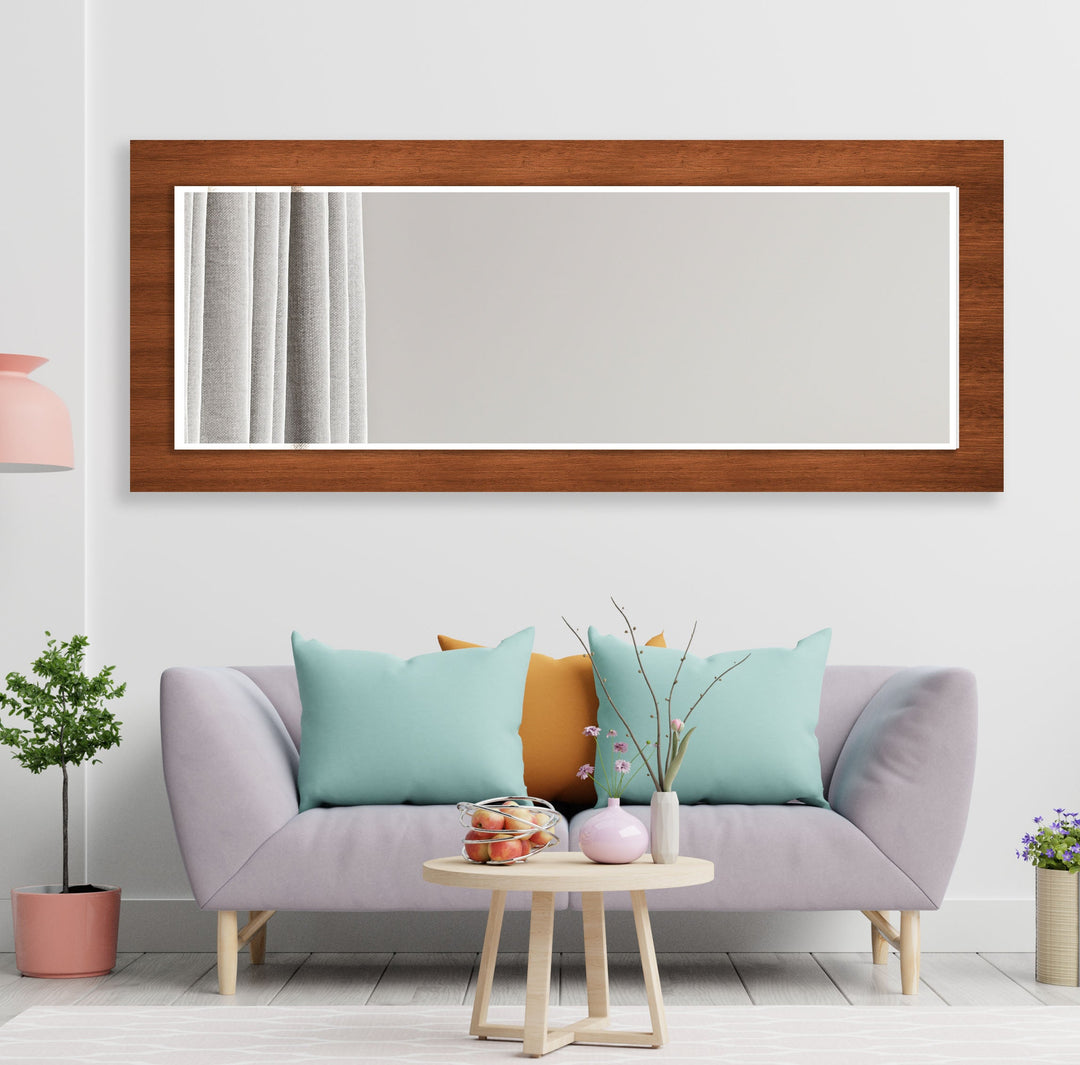 Wood Patter Long Wall Mirror mirror wall art
