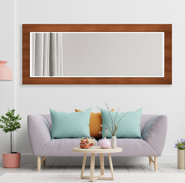 Wood Patter Long Wall Mirror mirror wall art
