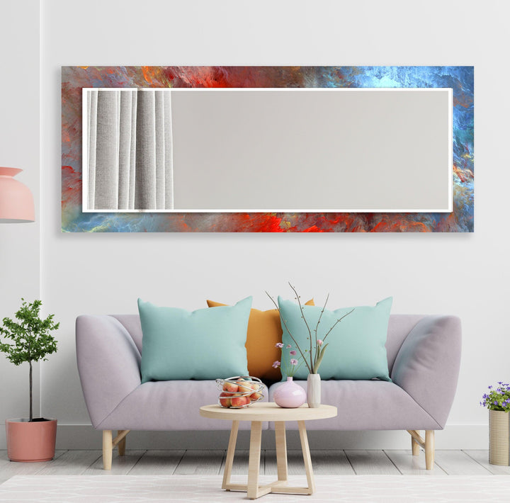 Red & Blue Wall Mirror huge mirror
