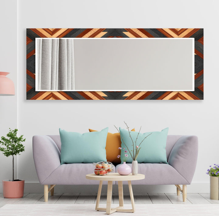 Beige & Brown Design Wall Mirror huge mirror
