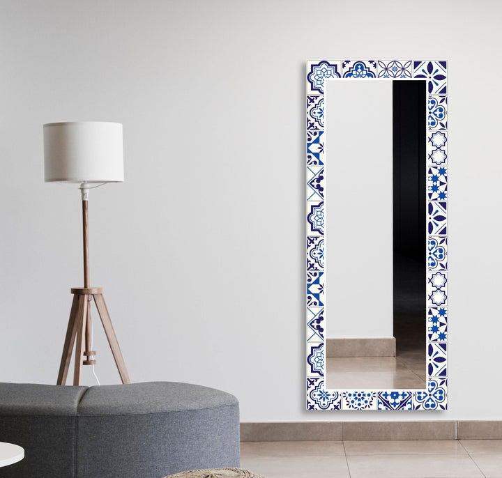 Mosaic Design White Wall Mirrors Living Room Mirror
