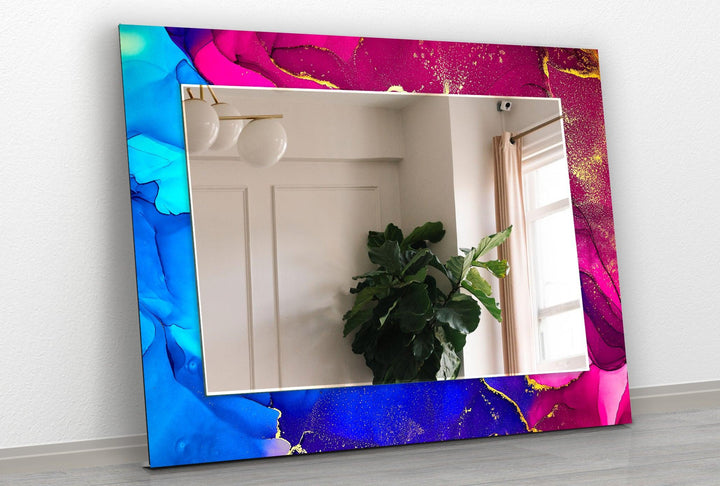 Blue & Pink Wall Mirror Green Wall Mirror
