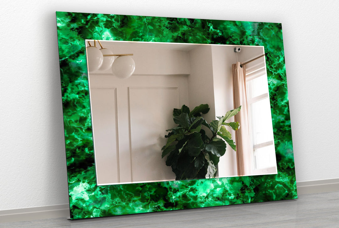 Black & Green Abstract Wall Mirror big wall mirror
