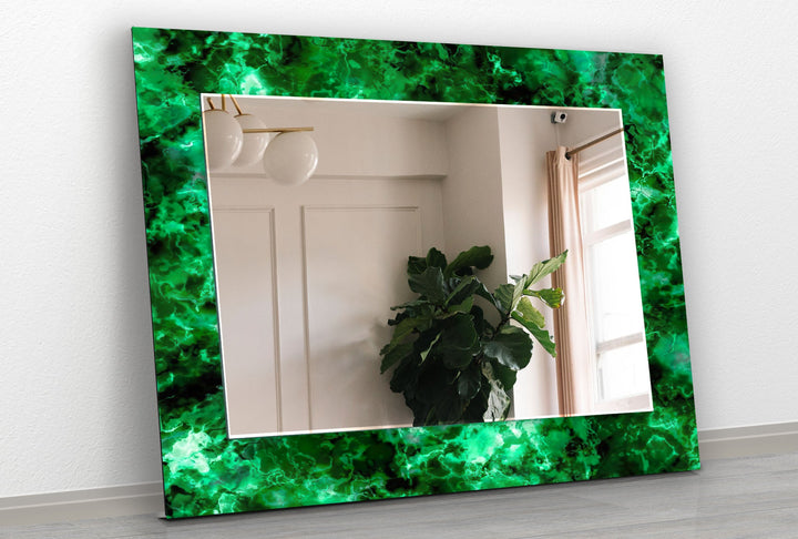 Black & Green Abstract Wall Mirror big wall mirror
