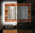 Wooden Tempered Glass Wall Mirror