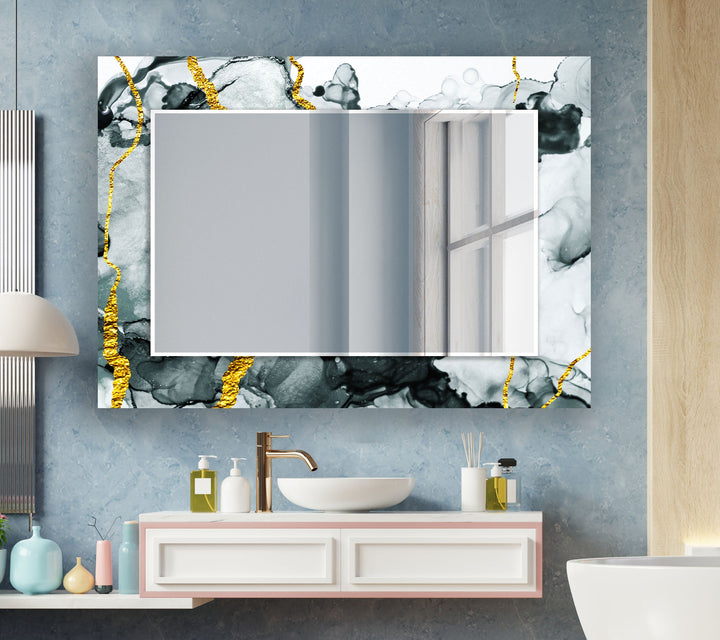 Black & Silver Golden Wall Mirror large mirror
