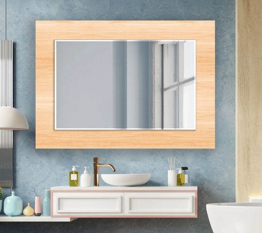Brown Wooden Design Wall Mirrors Decorative Mirror
